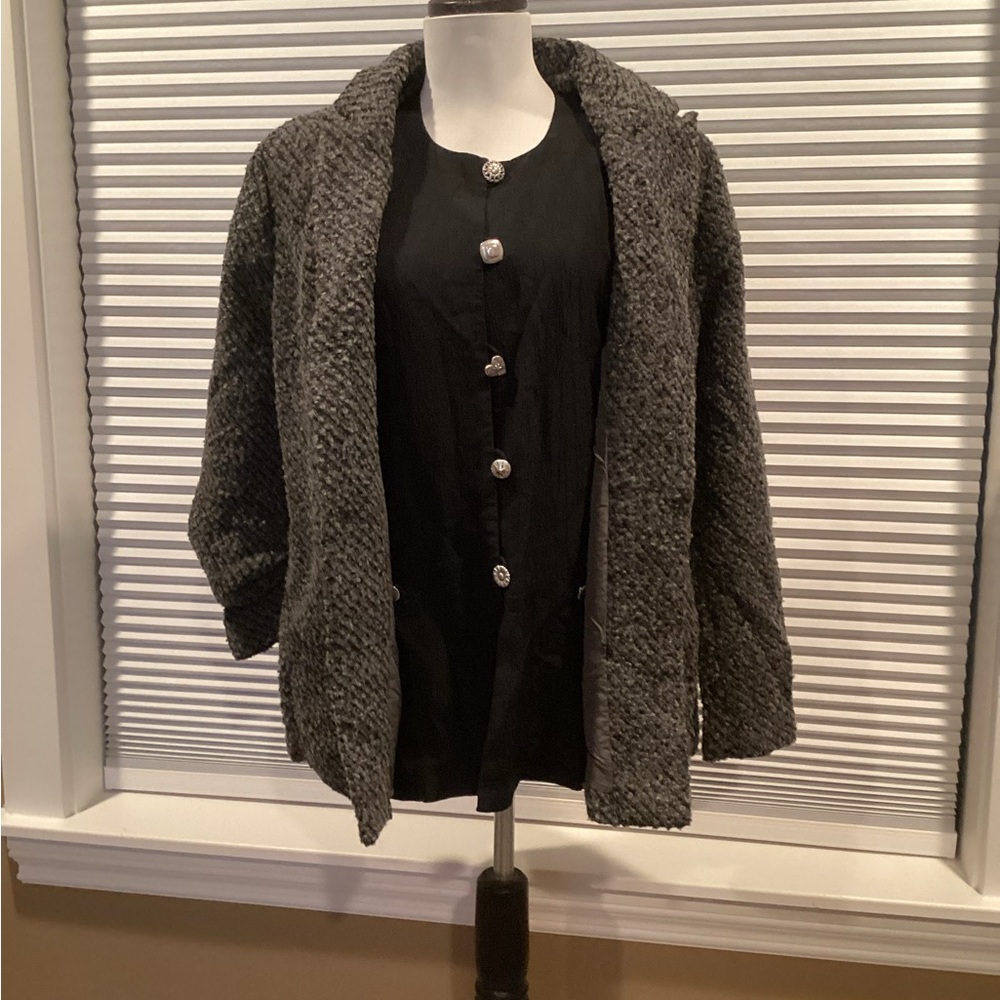 Joyfolie Charcoal Textured Coat